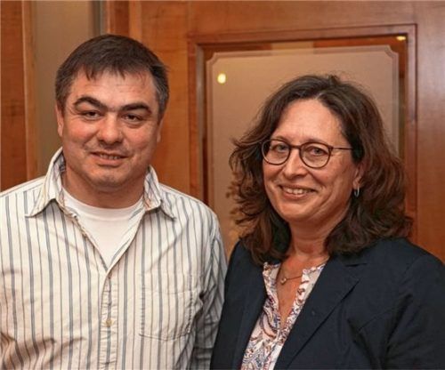 Die neue Parteispitze bei der CSU Kraiburg mit Petra Jackl und Christian Schmidinger.Foto Meling