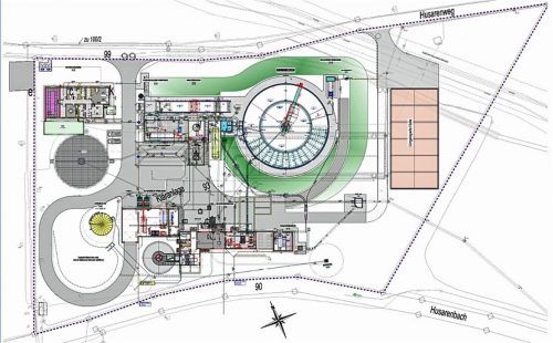 Futuristisch mutet der Plan der neuen Kläranlage Oberaudorf an. Der Gemeinderat hat jetzt die Bürgermeister ermächtigt, den Auftrag für Baumeisterarbeiten zu vergeben. Gruber