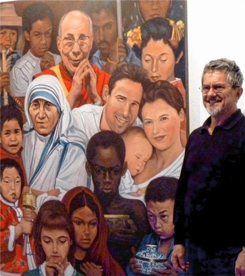 Joseph Riedl mit „ Family“ – dem Zentralmotiv.Foto  fis