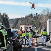 Sieben Autos in schweren Unfall verwickelt