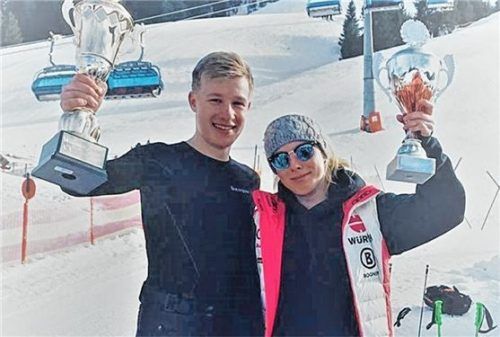 Die neuen Vereinsmeister Lorenz Huber und Alexandra Dießinger. Foto re