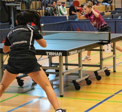 Die scheidende Kolbermoorerin Katharina Michajlova verlor in der Vorrunde gegen die zukünftige Kolbermoorerin Anastasia Bondareva.Foto Erlich