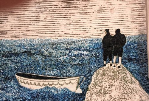 Ein typisches Beispiel für die Arbeitsweise von Heike Jeschonnek: „Schwere See“. Foto Bößwetter