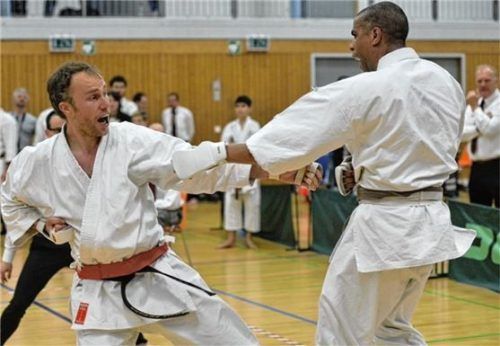 Florian Baumeister (links) punktete mit präzisen Angriffstechniken.