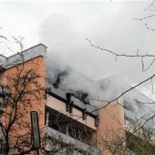 Brand am Hochhaus