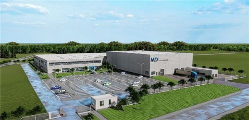 Das geplante Werk von MD Elektronik in Vratsa, Bulgarien, soll 2020 eröffnet werden.Das Bild zeigt eine Visualisierung des Bauprojekts. Foto re