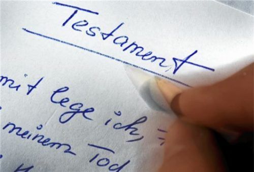 Der letzte Wille kann nicht interpretiert werden.Foto DPA