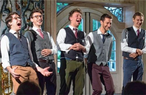 Das Kärntner Blechreiz Brassquintett begeisterte die Zuhörer im Gut Hitzelsberg. Foto Berger