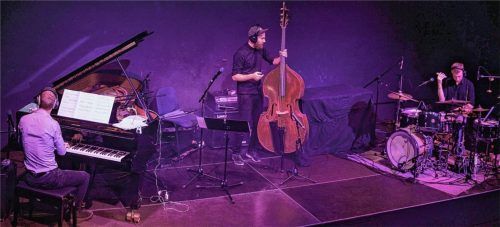 Das LBT-Trio auf der Bühne: Leo Betzl (Klavier) und Sebastian Wolfgruber (Schlagzeug) kommen aus Großkarolinenfeld, Maximilian Hirning (Bass) ist in Kempten daheim.Foto  Stockmann