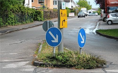 Die hässlichste Verkehrsinsel Waldkraiburgs? Schön ist das nicht, findet jedenfalls Maria Regler und bittet die Stadt darum, sich der Verkehrsinsel an der Ecke Mozart-, Liszt-, Schubertstraße anzunehmen.