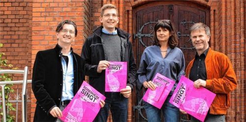 Initiatoren der langen Nacht der Chöre sind (von links) Michael Gartner, Johannes Eppelein, Iris Huber, Thomas Mandl. Foto privat