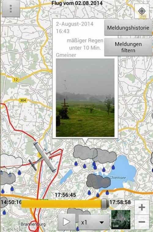 Jeder Nutzer, der die App „Roberta Hagelabwehr“ installiert hat, kann Wettermeldungen absetzen. Foto re