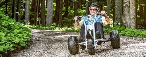 Relativ neu in der Bergwelt: das nicht motorisierte Mountaincart. Foto mountaincart