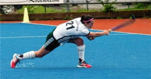 Theresa Ober tritt zum Siebenmeter an.Foto Altenkirch