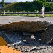 Wenn der Asphalt nachgibt