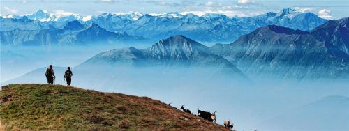 Atemberaubende Aussichten bieten sich auf der Trekkingtour um den Luganer See.Foto Ticino Turismo, Remy Steinegger
