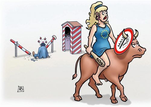 Das EuGH-Urteil ist gefallen: Die deutsche Pkw-Maut verstößt gegen EU-Recht. Karikatur: Harm Bengen