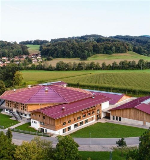 Die Oberlandhalle des Zuchtverbands Miesbach im August 2018.