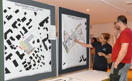 Direkter Vergleich: Beide Schulstandorte Seite an Seite, das erleichterte die Diskussion. Foto Ammelburger