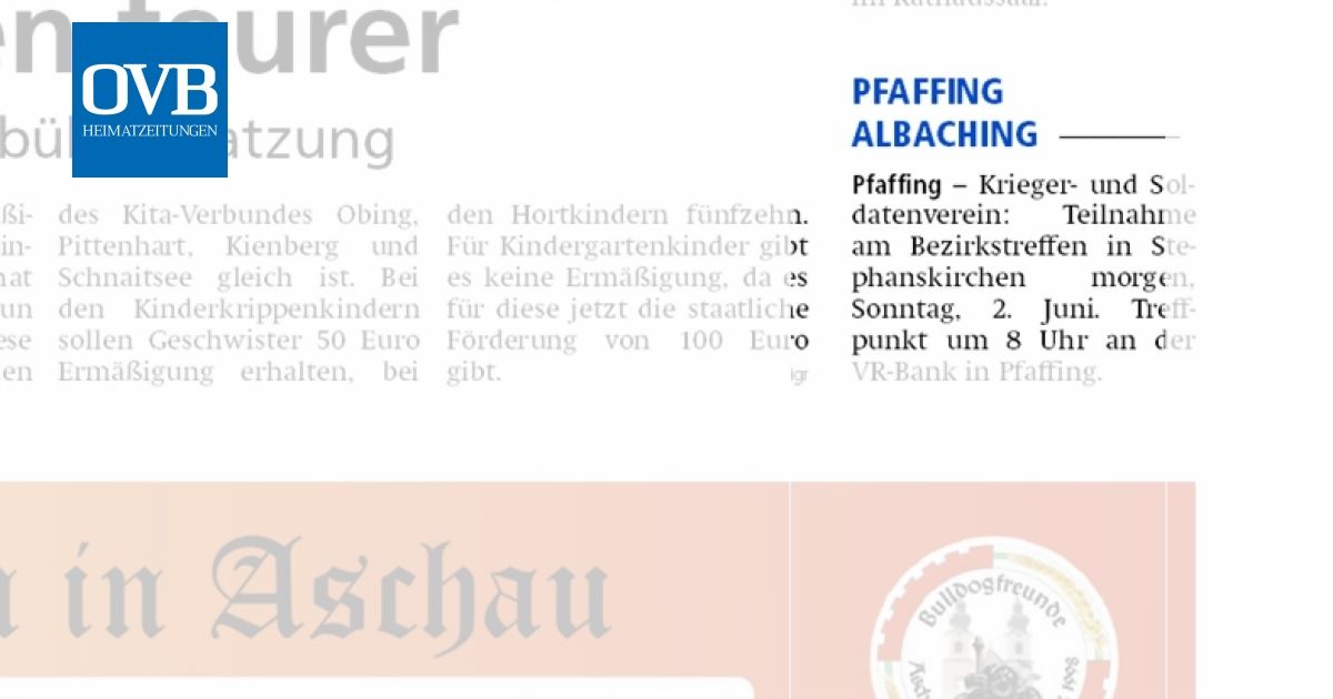 Pfaffing Albaching Ovb Heimatzeitungen