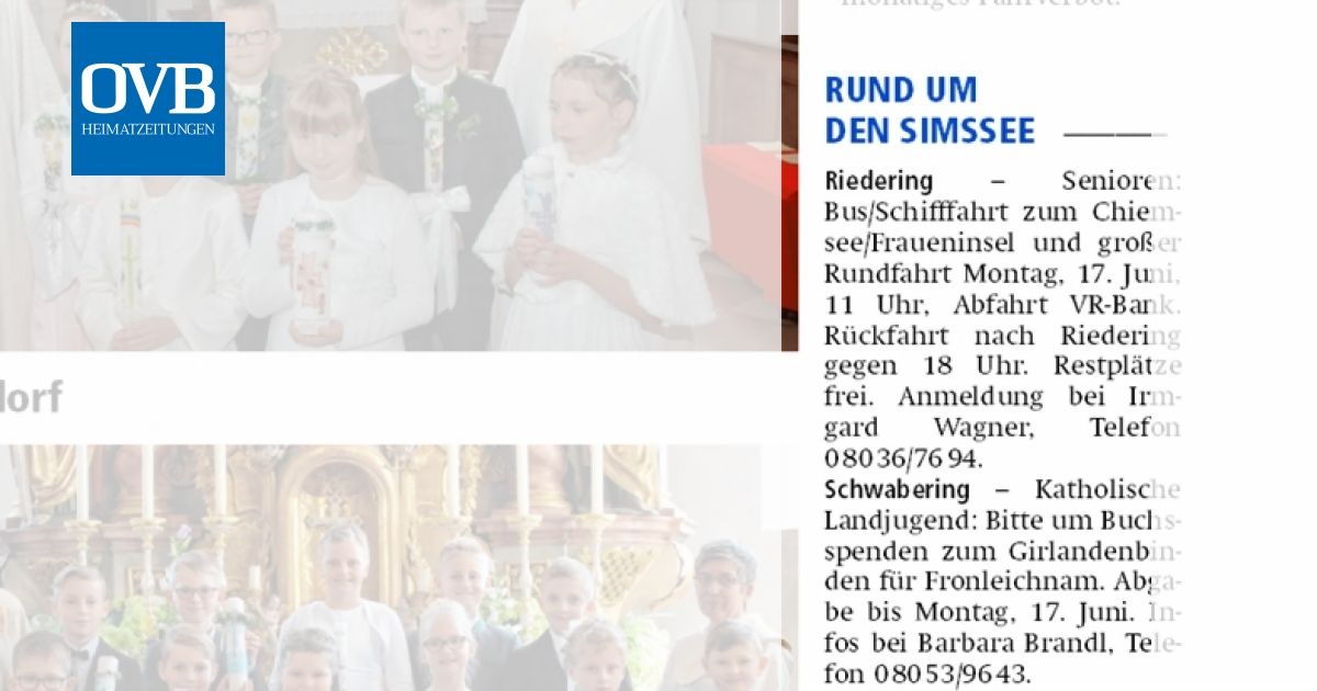 Rund Um Den Simssee Ovb Heimatzeitungen