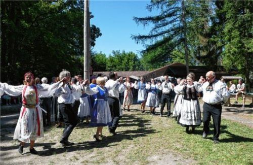 Alt und Jung machten mit beim Trachtenaufmarsch beim Kronenfest der Siebenbürger Sachsen.