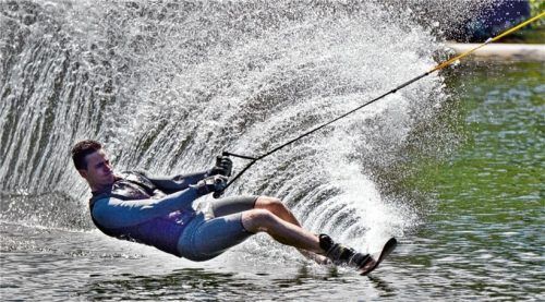 Christian Weiland vom WSC Kiefersfelden-Rosenheim wurde bei den Herren im Slalom Zweiter. Fotos  Ruprecht