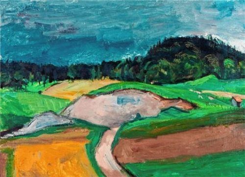 „Die Kiesgrube“, Daisy Campi, 1955, Öl auf Leinwand.
