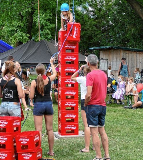 Ein beliebter Klassiker: Das Traglkraxln kommt auch beim Fest der Kieferer gut an.Foto hko