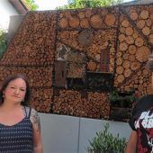 Ein Insektenhotel als Sichtschutz