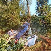 Von der Straße abgekommen