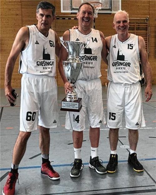 Rosenheimer Meisterspieler: Stephan Schreiner, Uwe Horn und Andi Weiß (von links).