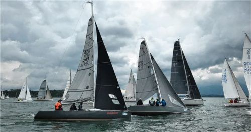 Schwierige Bedingungen: Die Wolken wirken wie Wassersäcke, die gerade überliefen.