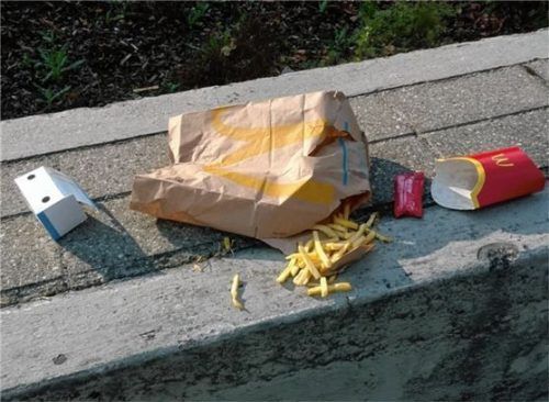 Verpackungen und Essensreste: An der Kufsteiner Straße werfen Leute ihren Müll einfach auf die Straße.Fotos  re