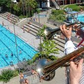 Turmbläser im Schwimmbad