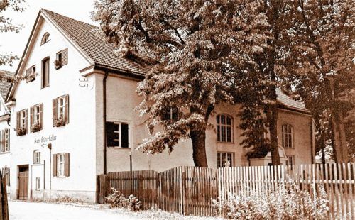 Der Auerbräu-Keller in der Schmettererstraße um das Jahr 1935.Foto  stadtarchiv