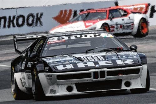 Hans-Joachim Stuck 2019 auf dem Norisring mit Fritz Wagners BMW M1.