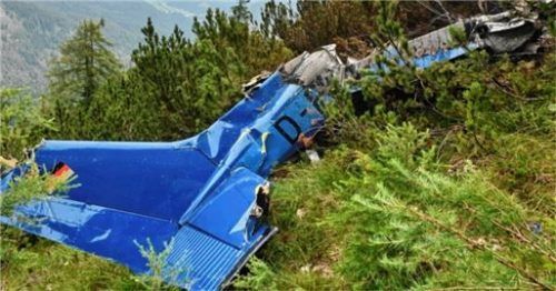 In der Nähe des Bogenhorn-Gipfels entdeckten die Rettungskräfte das Flugzeugwrack. Foto dpa