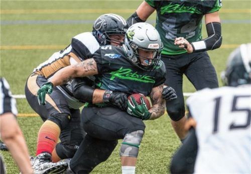 Kaum zu bremsen: Die Footballer des SB Rosenheim.