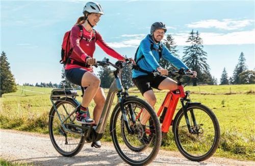 Richtig ausgestattete Pedelecs sind ausgezeichnete Tourenbegleiter. Da können die Packtaschen ruhig etwas schwerer, die Etappen länger und die Anstiege steiler ausfallen – die Waden merken wenig davon. Foto www.flyer-bikes.com
