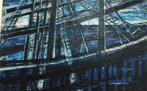 „Troubled Water“, Öl auf Leinwand, aus dem Jahr 2017. Bösswetter