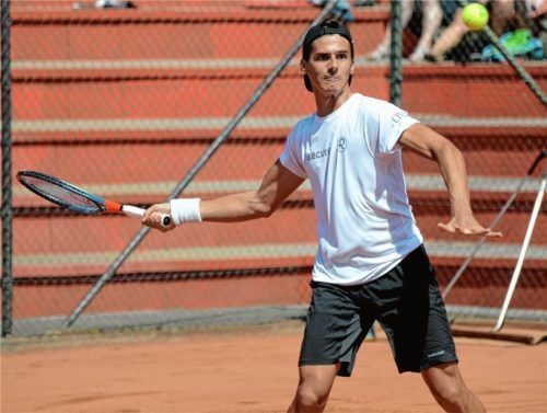 Volle Konzentration: Rosenheims Nummer eins, Federico Coria.