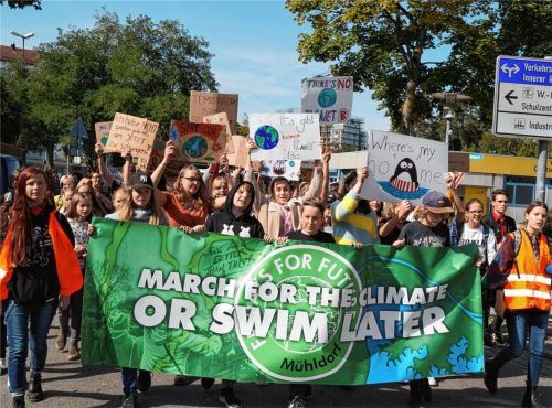 Mehr als 200 Teilnehmer sind im vergangenen Herbst bei der Fridays-for-Future-Demo in Waldkraiburg auf die Straße gegangen. Weil auf den Flyern Forderungen erhoben werden, den Kapitalismus abzuschaffen und die Waldkraiburger Firma Netzsch zu vergesellschaften, hat sich die Grüne Jugend distanziert und ruft zum Boykott der Veranstaltung auf. Foto Archiv/ Grundner
