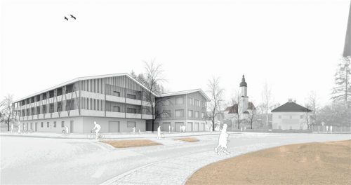 Café, Metzgerei, Bushaltestelle, Mösl, Kirche, Kramer, Rathaus in Griffweite: Zwar haben sich die Gebäude des Seniorenwohnens etwas verändert, der Standort mitten im Dorf aber ist geblieben.  Rissland