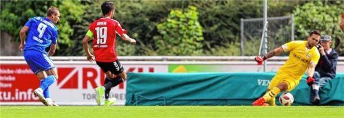 Das 1:0 für Illertissen durch Kai Luibrand. Foto  Butzhammer