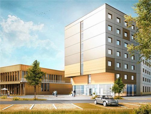 Das neue Hotel mit 200 Betten im Kiefersfeldener „Kaiserreich“ (hier eine Visualisierung) wird von Riederbau aus Tirol gebaut. Foto ATP