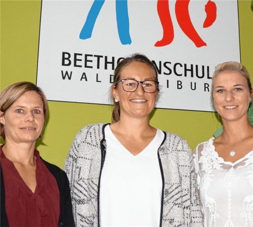 Die neue Schulleitung an der Beethoven-Grundschule in Waldkraiburg: Konrektorin Maria Franz (Mitte), die in dieser Aufgabe von Astrid Geiszer (links) und Stephanie Schmitt unterstützt wird.Foto  Grundner