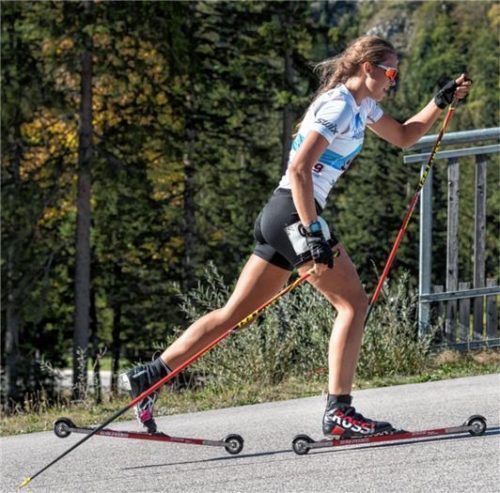Lisa Spark (SC Traunstein) war am Arber in der Verfolgung beste Athletin des Jahrgangs 2000. Sie ist auch in Ruhpolding am Start. Foto Wukits