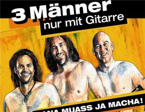 „Oana muass ja macha“: Das Cover des neuen Albums der „3 Männer nur mit Gitarre“. Foto re