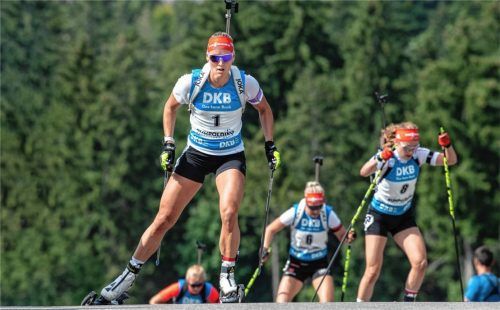 Weltmeisterin Denise Herrmann dominierte das Geschehen bei der DM in Ruhpolding.Fotos Wukits